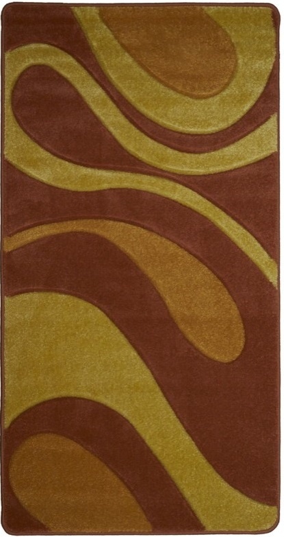 Oranžový kusový koberec Hansadim Frisé 1142T