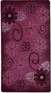 Růžový kusový koberec Hansadim Frisé 1633E