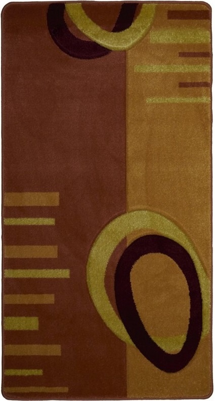Hnědý kusový koberec Hansadim Frisé 7038T