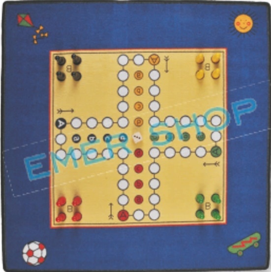 Vícebarevný kusový koberec Hra Člověče