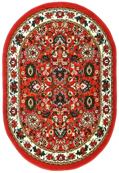 Hnědý kusový koberec TEHERAN 117 - ovál