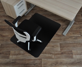 Polykarbonátová černá podložka pod židli - 120x90cm, hladká