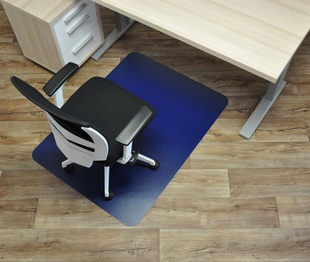 Polykarbonátová modrá podložka pod židli - 120x90cm, hladká