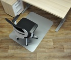 Polykarbonátová stříbrná podložka pod židli - 120x90cm, hladká