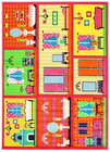 Vícebarevný kusový koberec PLAY 89RNR