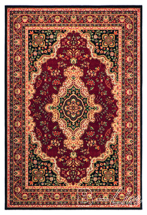 Červený kusový koberec Prague 30IB2B