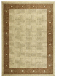 Hnědý kusový koberec SISALO 879634D