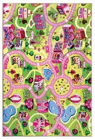Vícebarevný kusový koberec Sweet Town