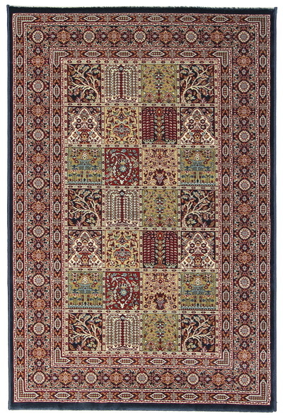 Modrý kusový koberec Tashkent 481B