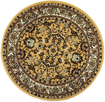Béžový kusový koberec TEHERAN 117 - kruh