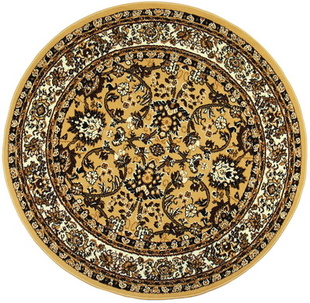 Béžový kusový koberec TEHERAN 117 - kruh