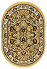 Béžový kusový koberec TEHERAN 117 - ovál