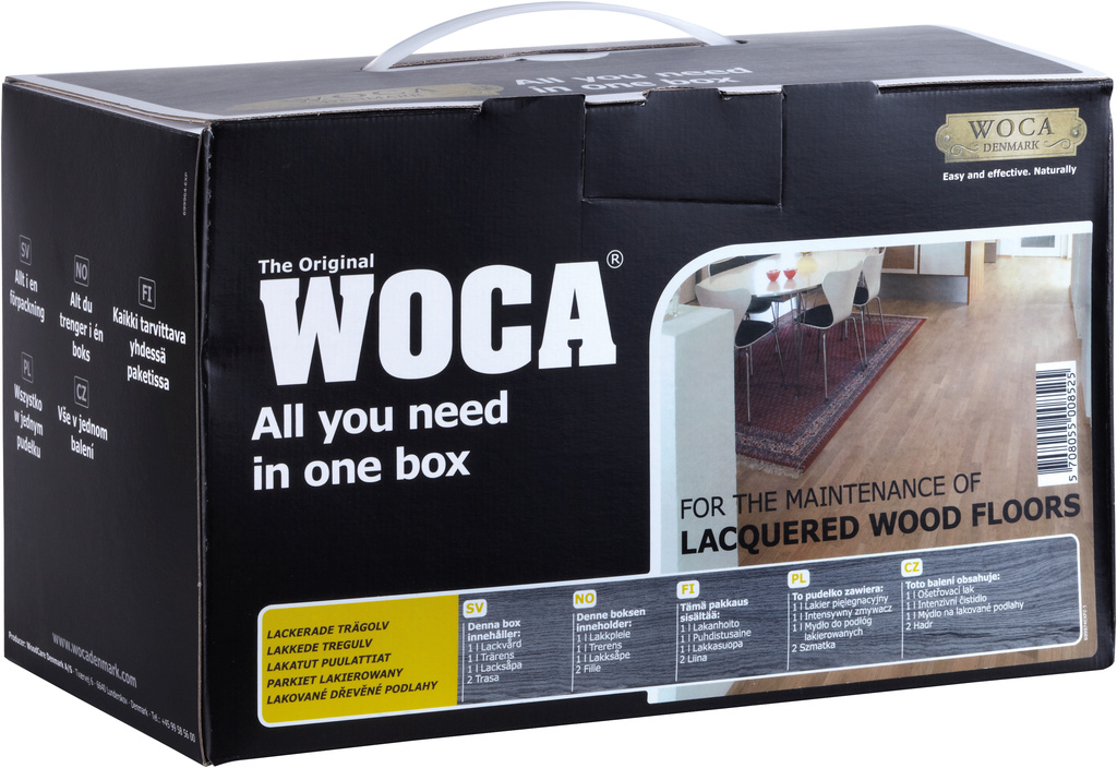 WOCA Box s pečujícím balzámem na lakované a vinylové podlahy