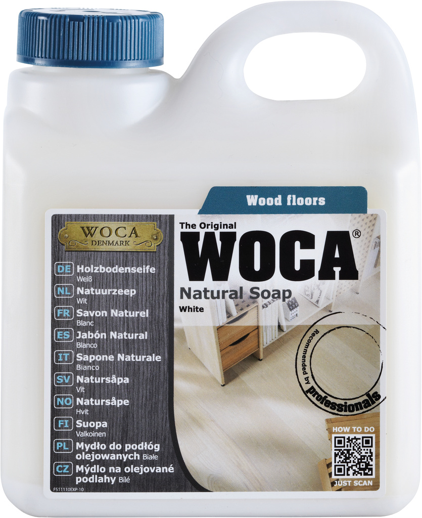 WOCA Mýdlo na dřevěné olejované podlahy - bílé